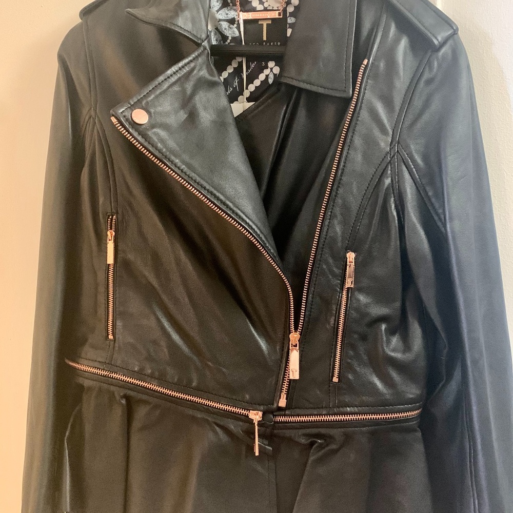 Ted Baker Ahfiraa leather Biker Jacket